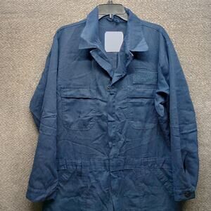 Men Flame Resistant FR Long Utility Coverall Blue